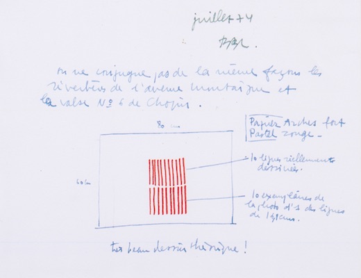 Lettre à Jacques Solillou de Bertrand Lavier, 1974
