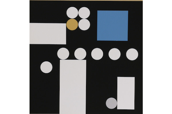 Sophie Taeuber-Arp, Editions Galerie Denise René et Galerie d'Art Moderne, 1957. Photo J.-P. Pichon. Droits Fondation Arp-1933-3 Composition à rectangles, cercles, carré, et carré de cercles